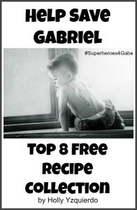 All Proceeds from this Top 8 Allergy Free Cookbook are being donated to Gabriel's Family