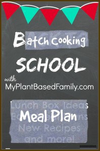 Batch cooking a plant-based meal plan