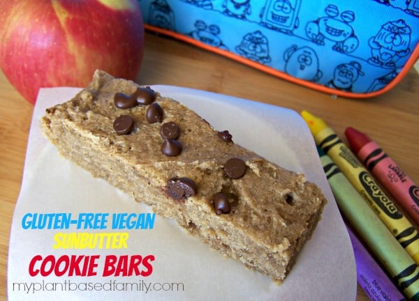 Gluten-Free, Nut-Free, Vegan Cookie bars