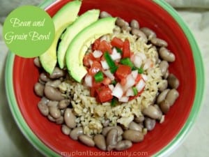 Bean and Grain Bowl that is gluten free and vegan