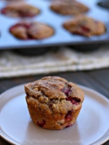Strawberry Banana Muffins gluten-free and plant-based