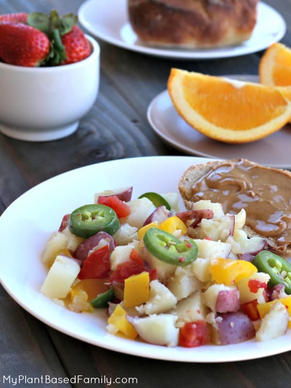 Hearty Breakfast Hash that features potatoes and veggies. This plant-based (vegan) and gluten-free meal will keep you satisfied for hours.