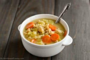 This vegan and gluten-free Chickpea and Rice Soup is easy and delicious. It has stove top and Instant Pot instructions. This is my favorite Instant Pot recipe!