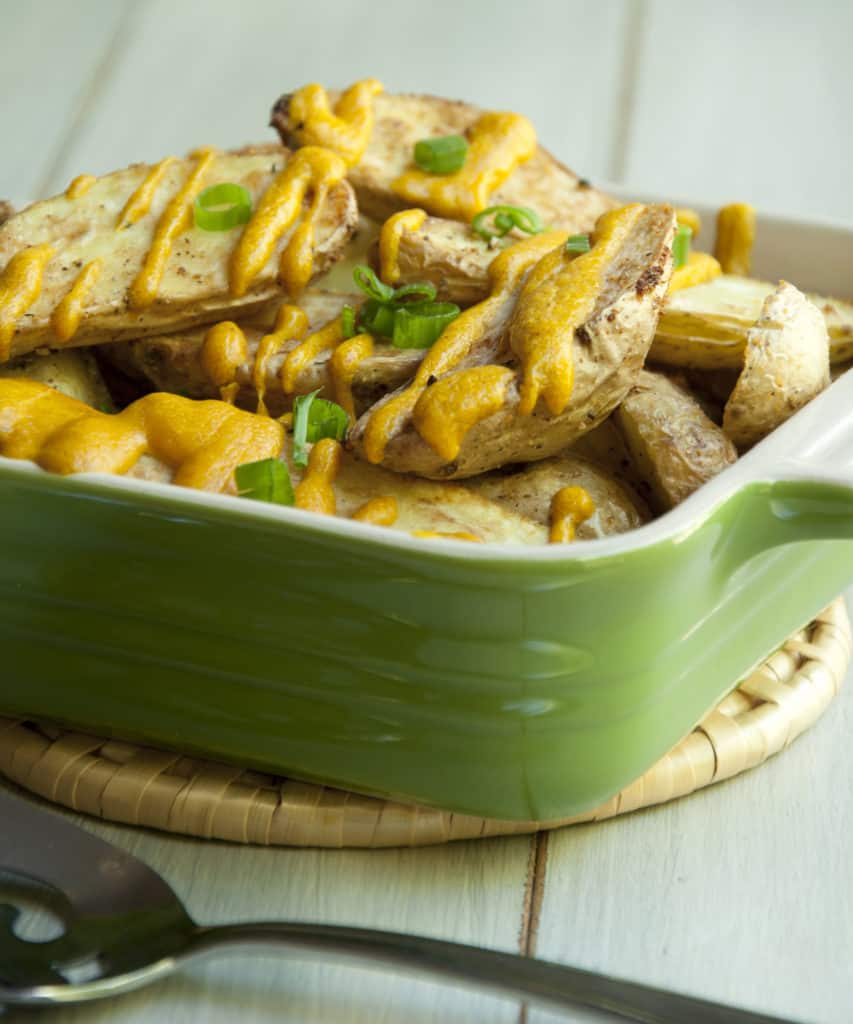 Air Fryer Cheesy Potatoes My PlantBased Family