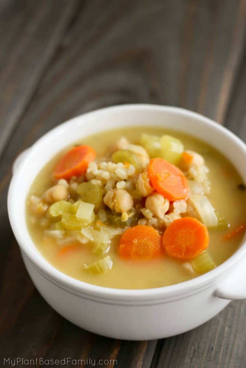 Instant Pot Chickpea and Rice Soup