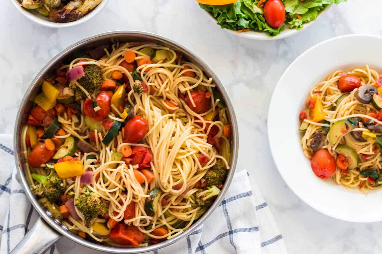 Vegetable Spaghetti is an easy plant-based recipe your family will enjoy.