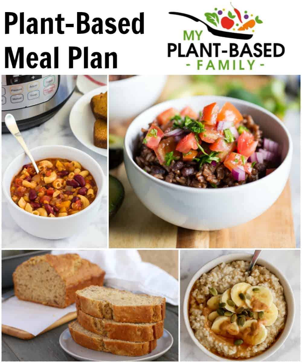 Plant-Based Meal Plan with Goulash, Mexican Casserole, Oatmeal and Banana Bread.