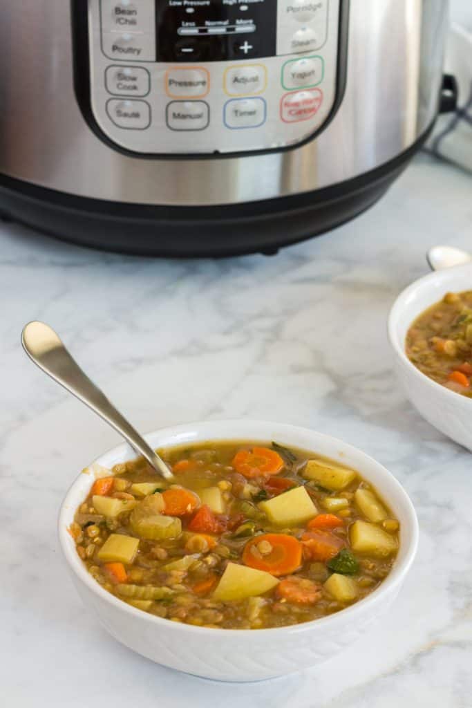 Instant Pot Dutch Oven Lentils w/ Cauliflower & Tahini - Catfish Out of  Water